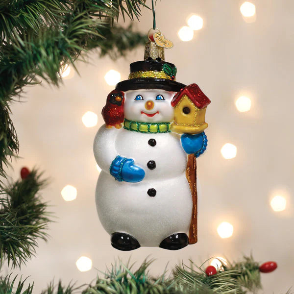 OWC Snowman With Cardinal