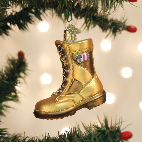 NEW!! Military Boot Ornament
