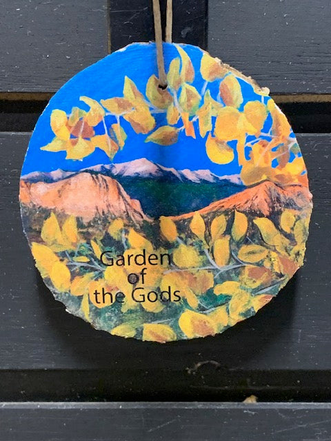 Garden of the Gods with Aspen Leaves