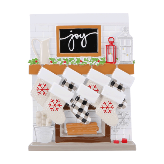Fireplace Mantle Family of 7