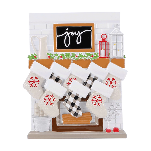 Fireplace Mantle Family Family of 8