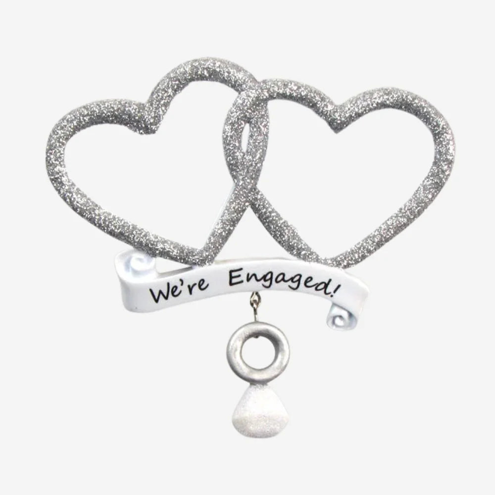 We're Engaged Personalized ornanment