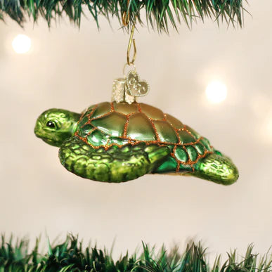 Old World Christmas Green Sea Turtle Ornament