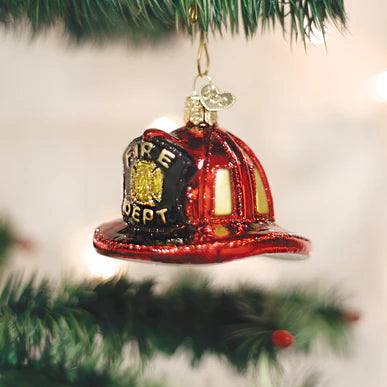 Old World Christmas Fireman's Helmet