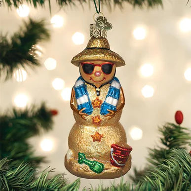 Old World Christmas Sand Snowman Ornament