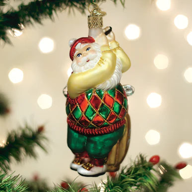OWC-Golfing Santa Ornament