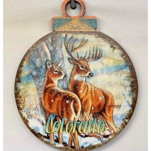 Colorado Deer Disc Ornament