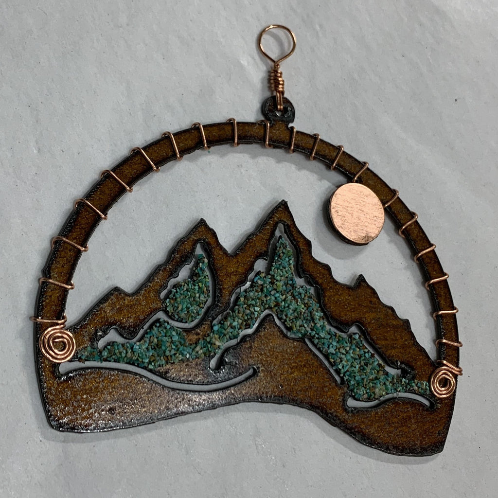 Metal Mountain Scene