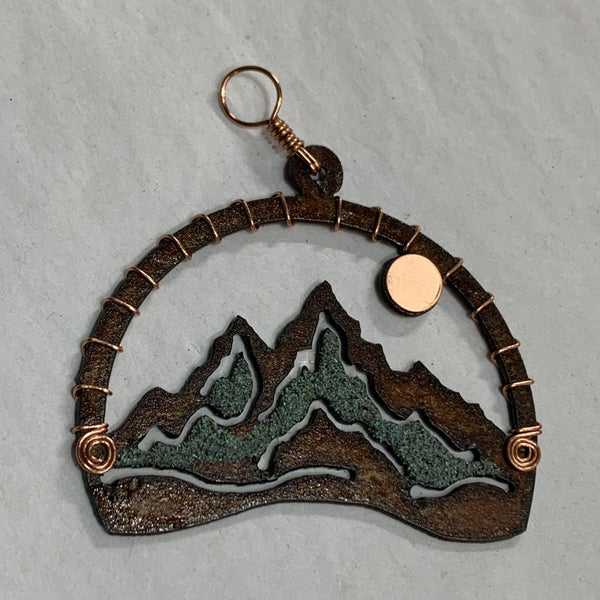 Metal Mountain Scene