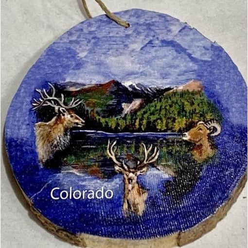 Colorado Wildlife Wood Ornament