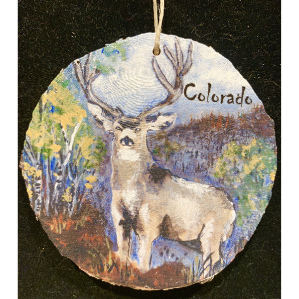 Deer in the Woods Wood Ornament