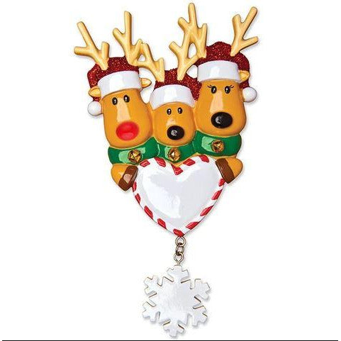 3 Reindeer with Heart
