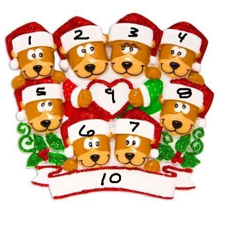 BROWN BEAR FAMILY OF 8