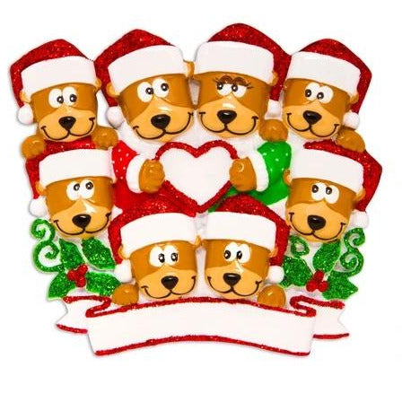 BROWN BEAR FAMILY OF 8
