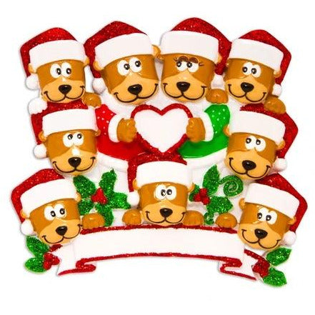 BROWN BEAR FAMILY OF 9