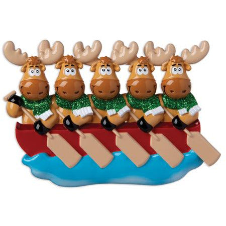 5 Moose in a Canoe