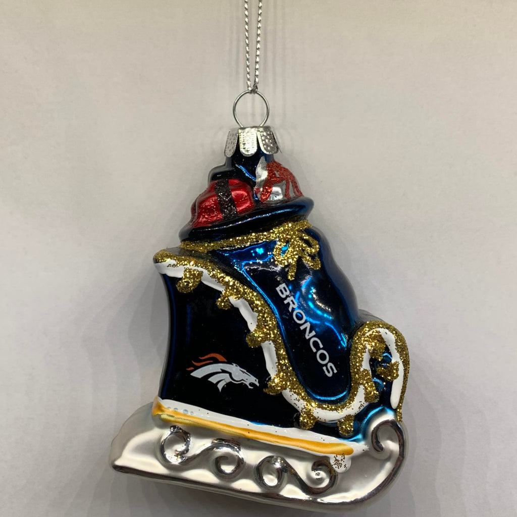 Denver Broncos Glass Sleigh