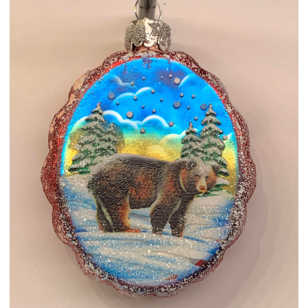 Colorado Bear Glass Ornament