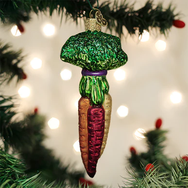 Old World Christmas Rainbow Carrots Ornament