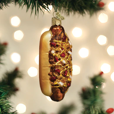 Old World Christmas Chili Cheese Dog Ornament