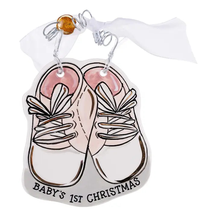 NEW!!! Pink Baby's 1st Christmas Shoes
