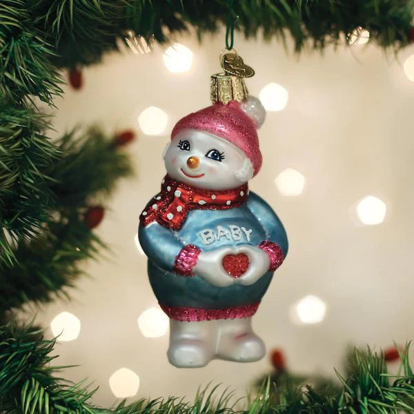 Coming Soon!! Expectant snow lady ornament