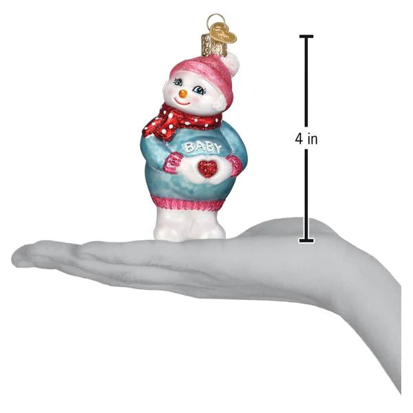 Coming Soon!! Expectant snow lady ornament