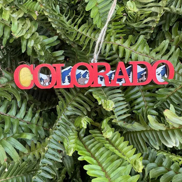 New!!! Colorado Name Layered Wood Ornament