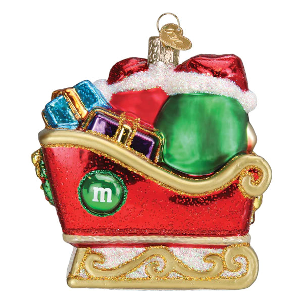 NEW!! M&M's in Sleigh Ornament