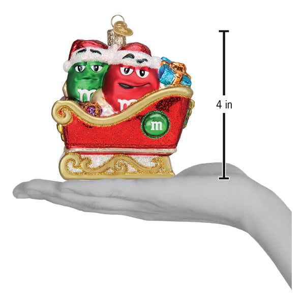 NEW!! M&M's in Sleigh Ornament