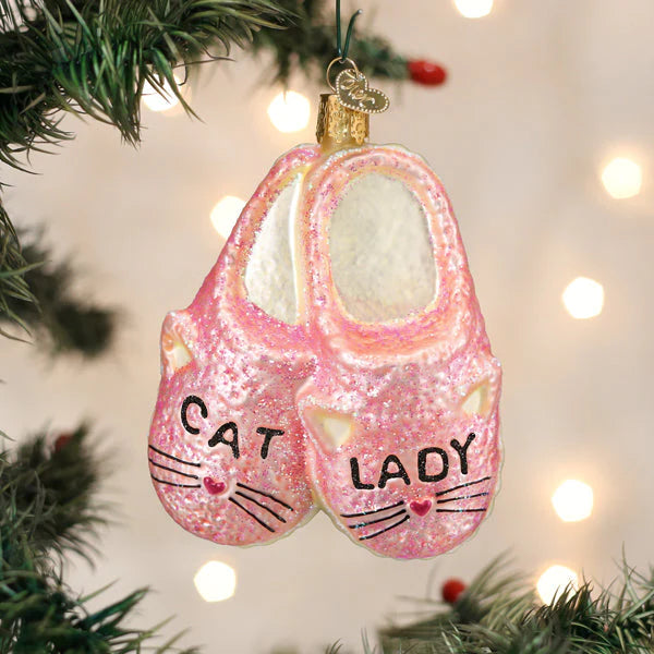 Coming Soon!!! Cat Lady Slippers Ornament