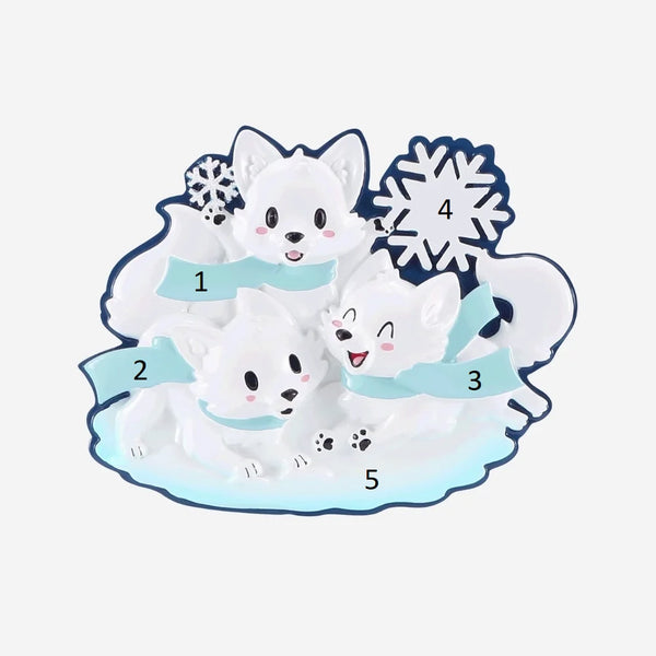 3 Arctic Fox Family