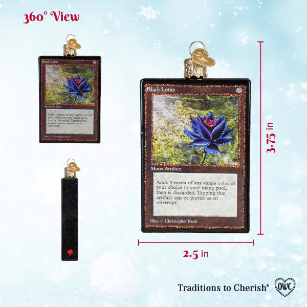 NEW!!! Magic: The Gathering Black Lotus Card Ornament