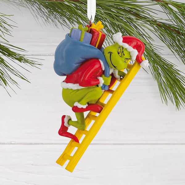 Grinch on a ladder