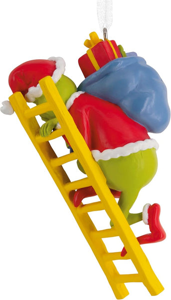 Grinch on a ladder