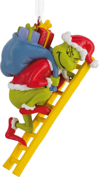 Grinch on a ladder