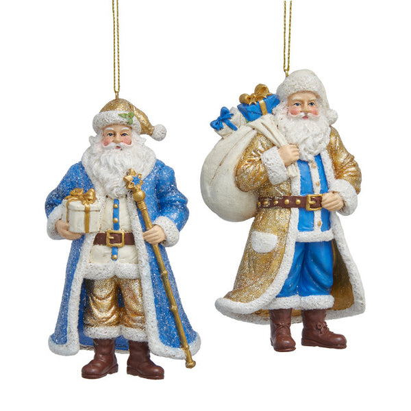 NEW!!! Blue and Gold Santa (2 options)