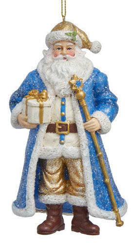 NEW!!! Blue and Gold Santa (2 options)