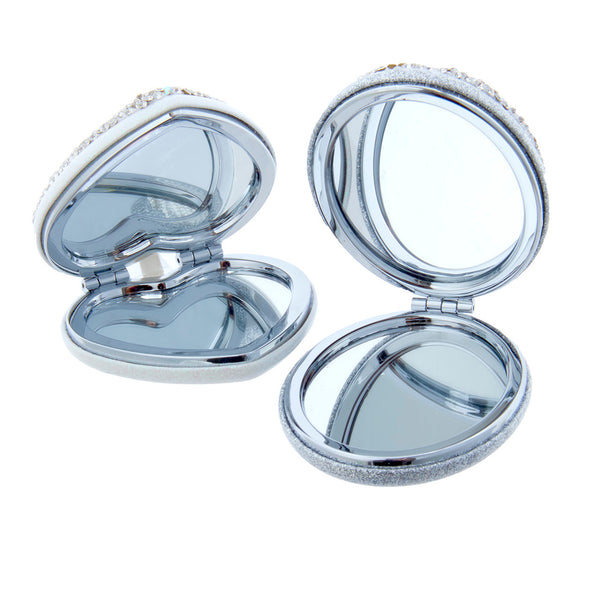 Coming Soon!!! Silver Bedazzled Mirror Ornament (Heart or Oval)