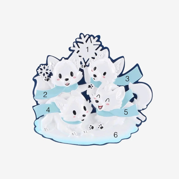 Arctic Fox Family of 4