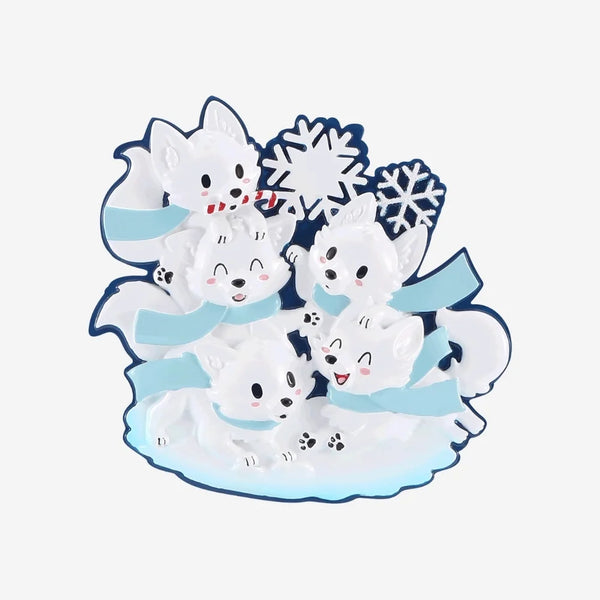 Arctic Fox Family of 5