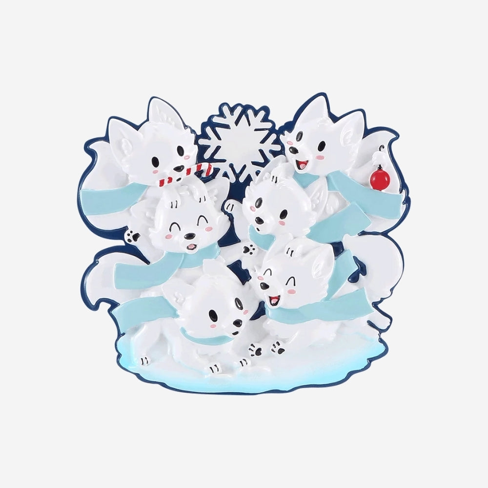Arctic Fox Family of 6