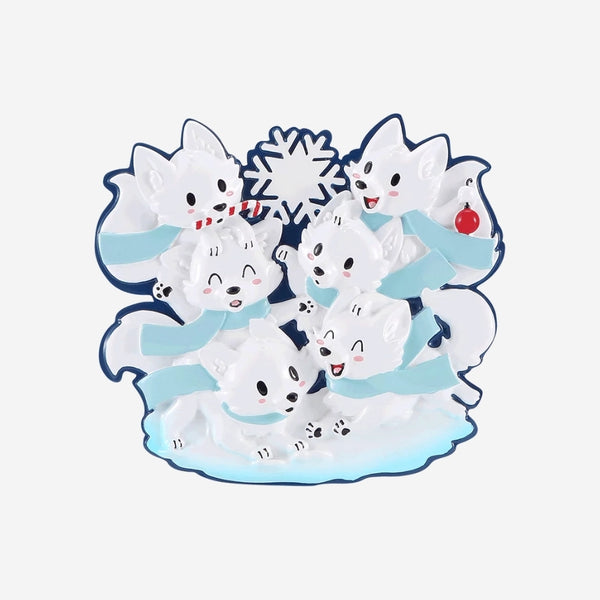 Arctic Fox Family of 6