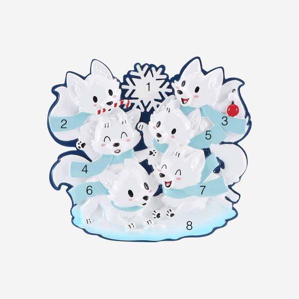 Arctic Fox Family of 6