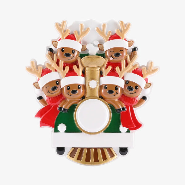 NEW!!! Reindeer on Christmas Train Family of 6