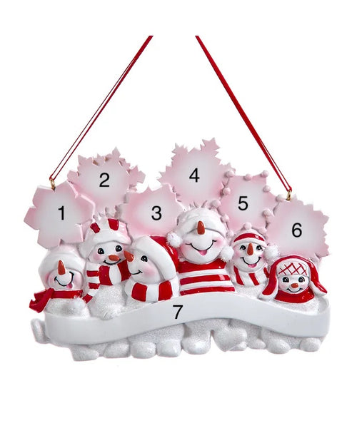 Coming Soon! Snowman Family Of 6 With Snowflakes