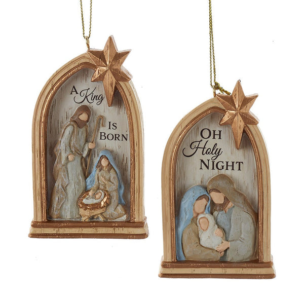 Coming Soon!!! Window Arch Shaped Nativity Ornament (2 Options)