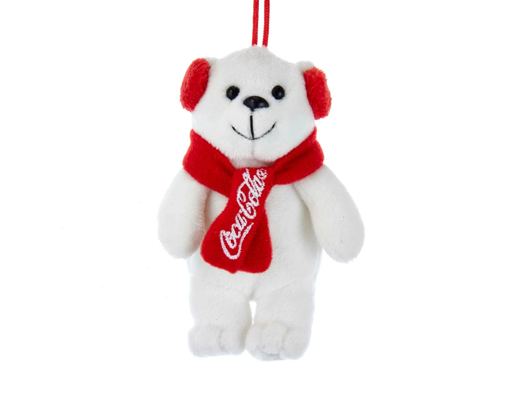 NEW!!! Coca-Cola® Plush Polar Bear With Earmuffs