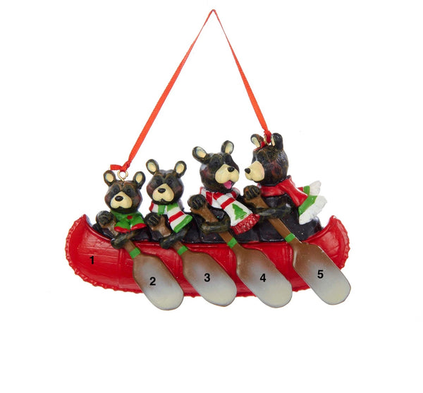 NEW!!! Bear Family of 4 in Canoe