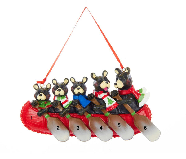 NEW!!! Bear Family of 5 in Canoe